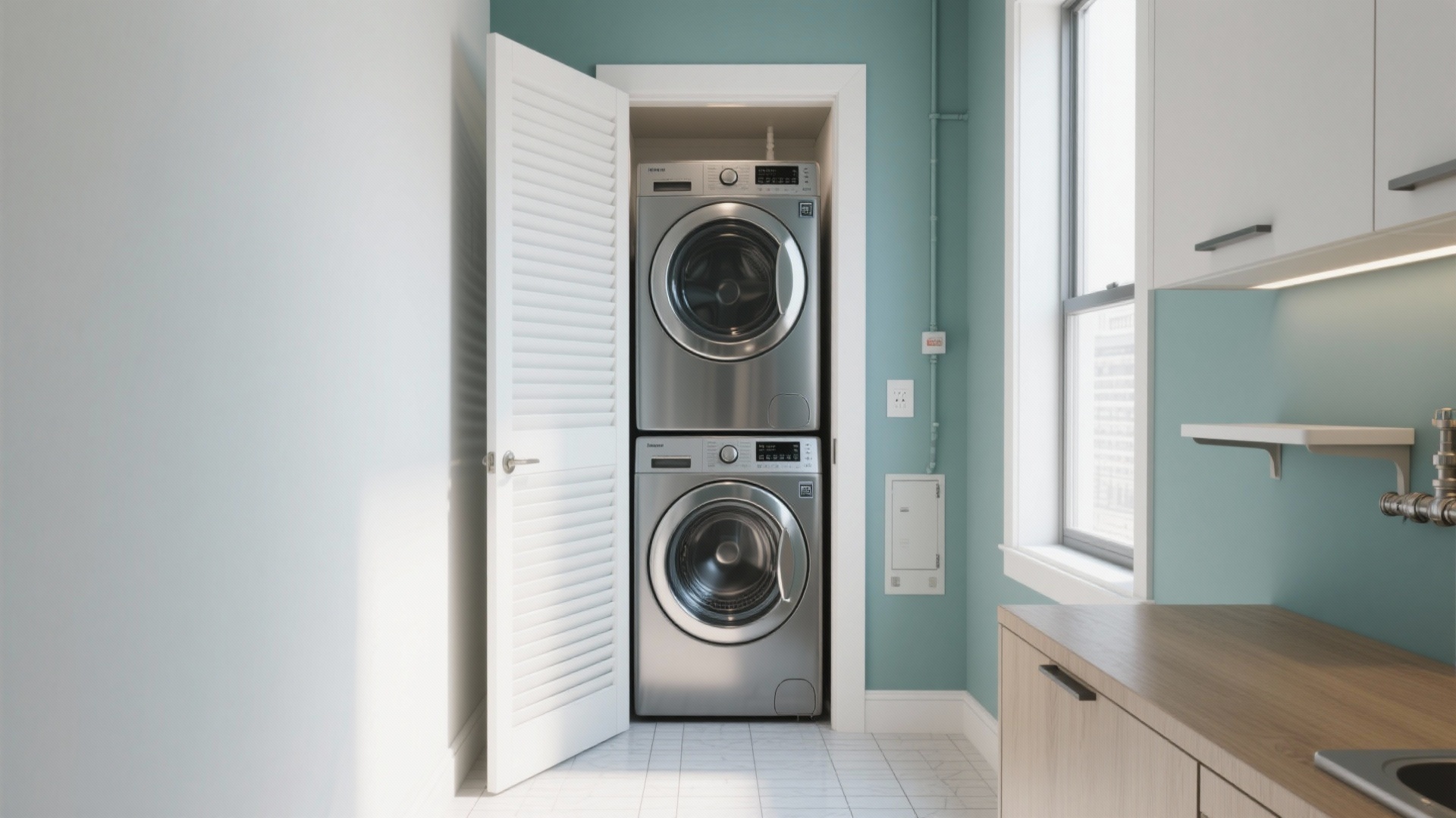 Laundry Niche Too Small? Compact Washer and Dryer Fix