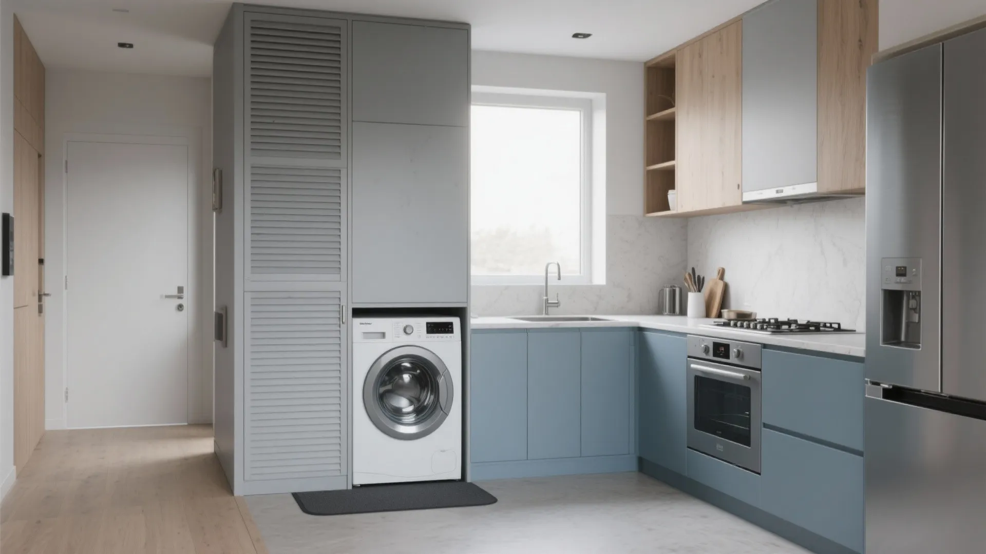 Washer Dryer in Small Kitchen: Smart Solutions for Limited Space: 1 Minute to Create Your Perfect Laundry Station in the Kitchen