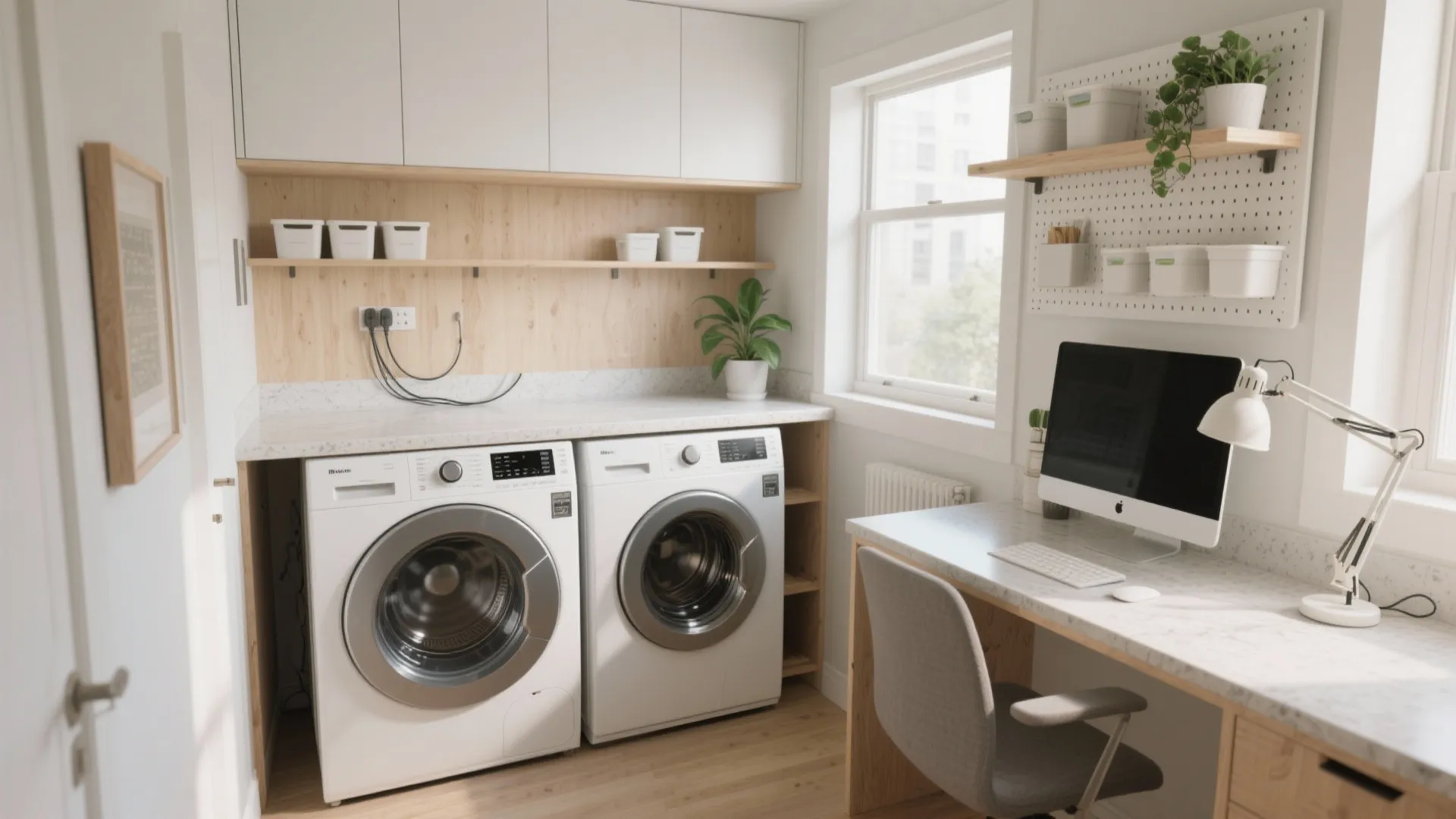 5 Small Laundry Room Office Ideas That Truly Work: As a senior interior designer, here are five smart, real-life ways to turn a small laundry room into a productive office—without losing function or style.