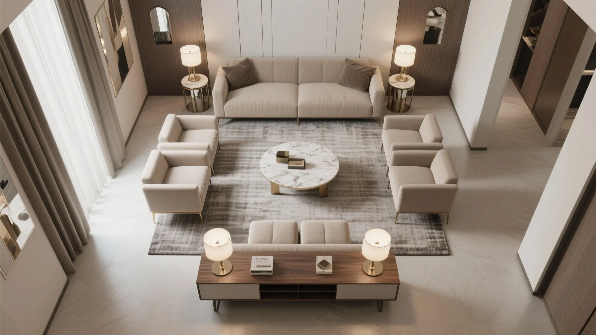 Smart Symmetry and Compact Layouts