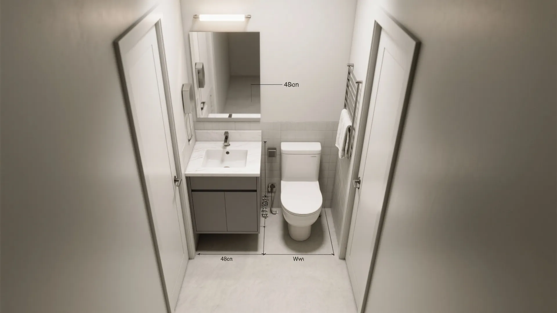 5. Compact Layouts: Fit a 48-Inch Vanity in Tight Bathrooms