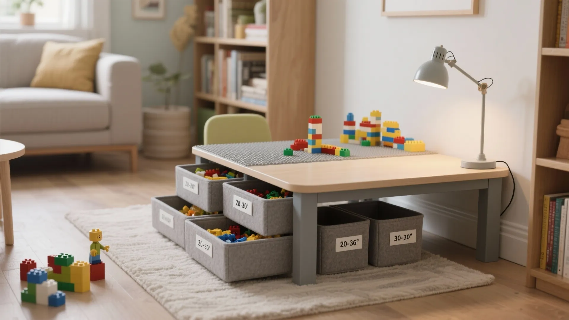 Small Lego Table With Storage: Space-Saving Solutions for Kids: 1 Minute to a Clutter-Free Playroom: Fast-Track Guide to Smart Storage Lego Tables