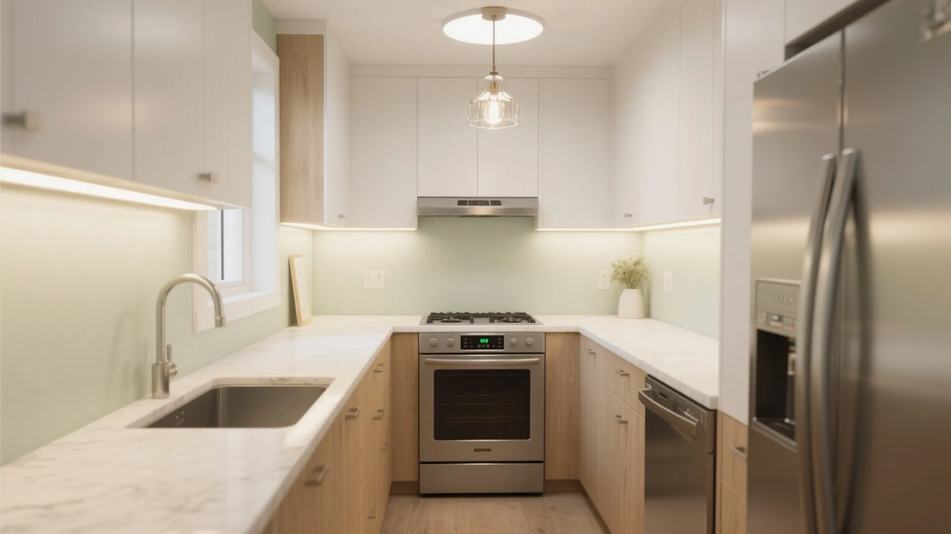 Compact Appliances and Clever Lighting Layers