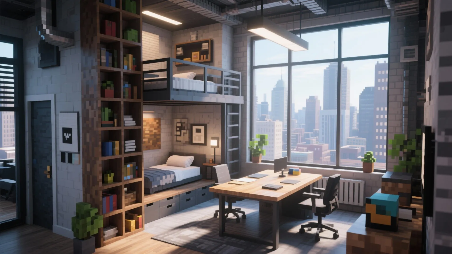 6. Compact City Loft Office