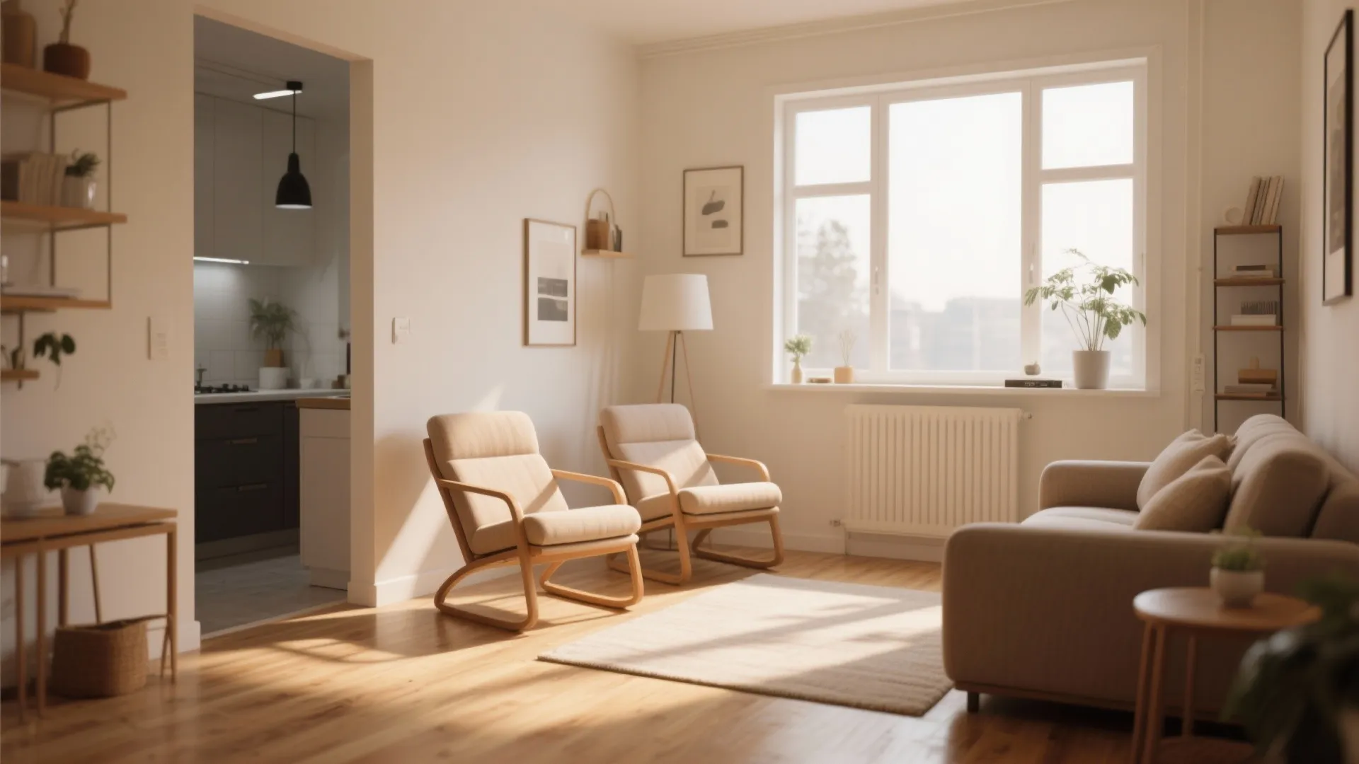 8. Compact Lounge Chairs Instead of a Bulky Sofa