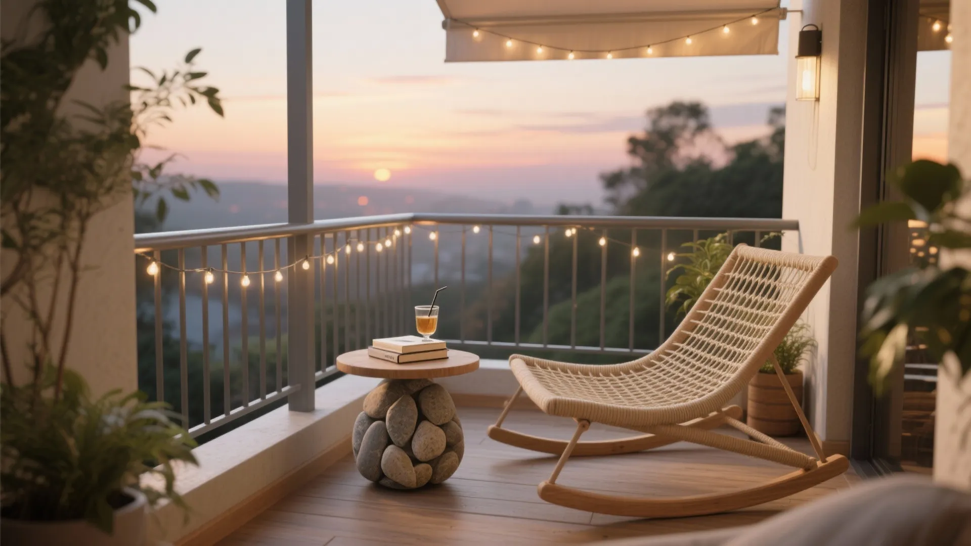 Compact Lounge: Low-Slung Chair + Side Table