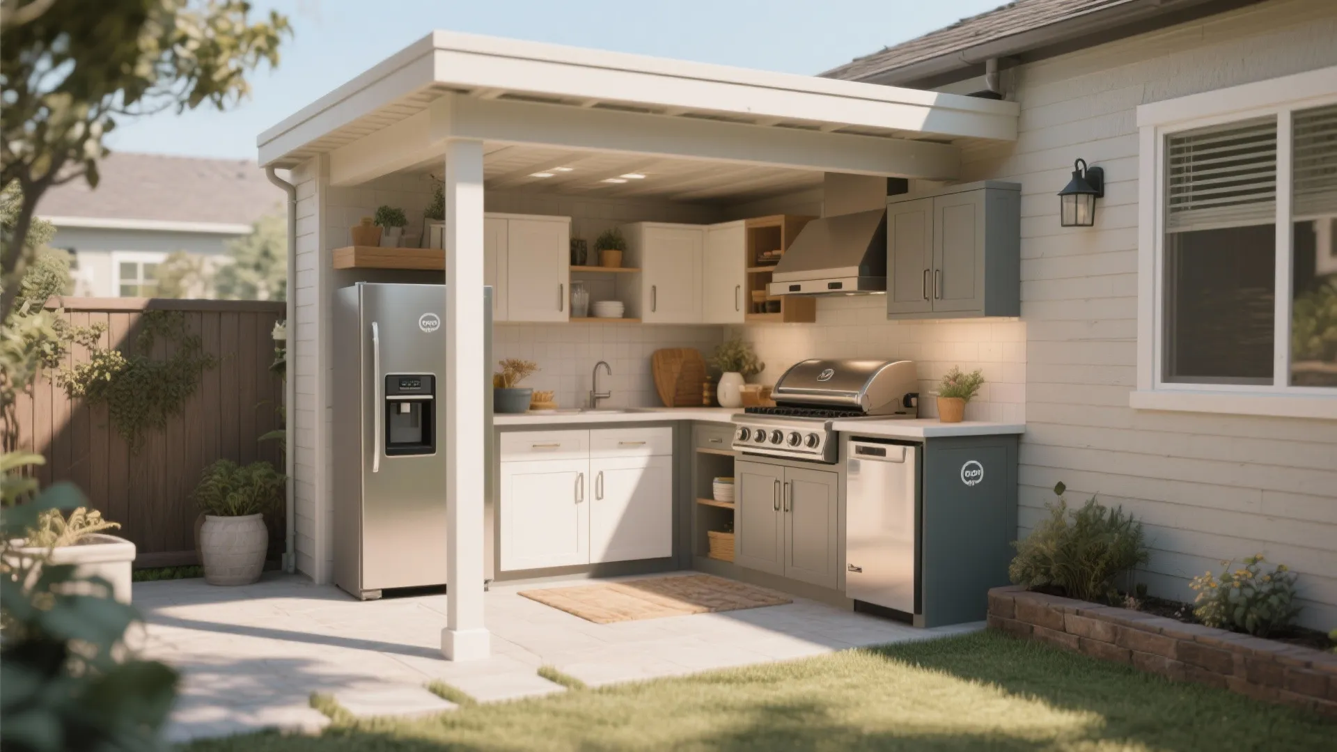 5. Compact L-Shape for Small Patios