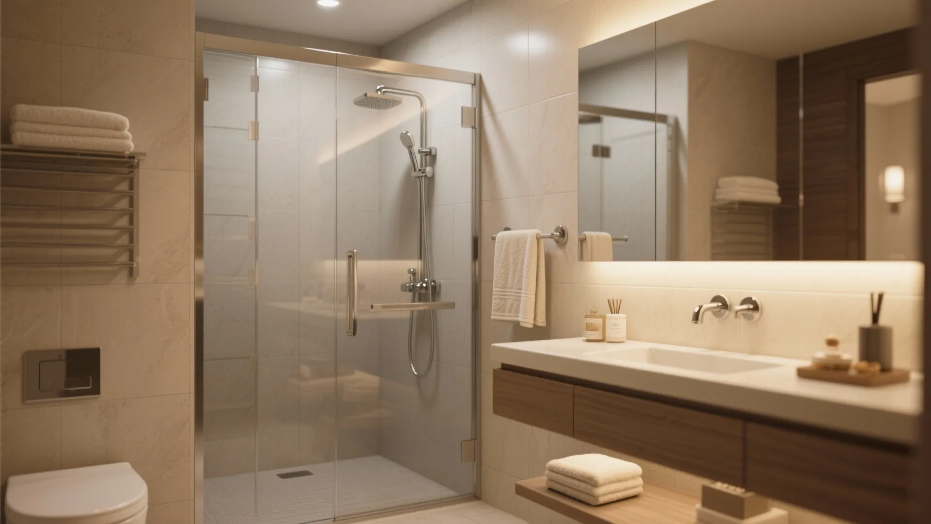 3. Compact Luxury Bathroom Layout