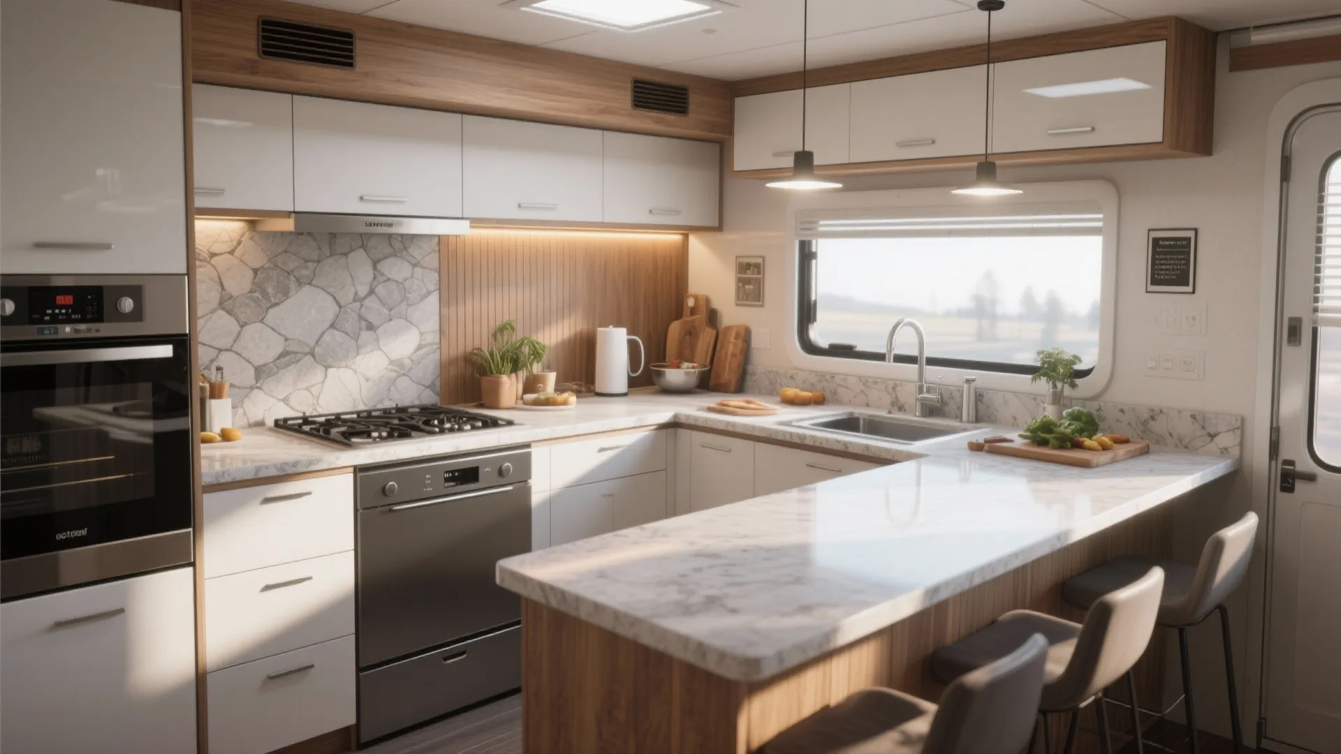 2. Compact kitchen layouts that feel luxe