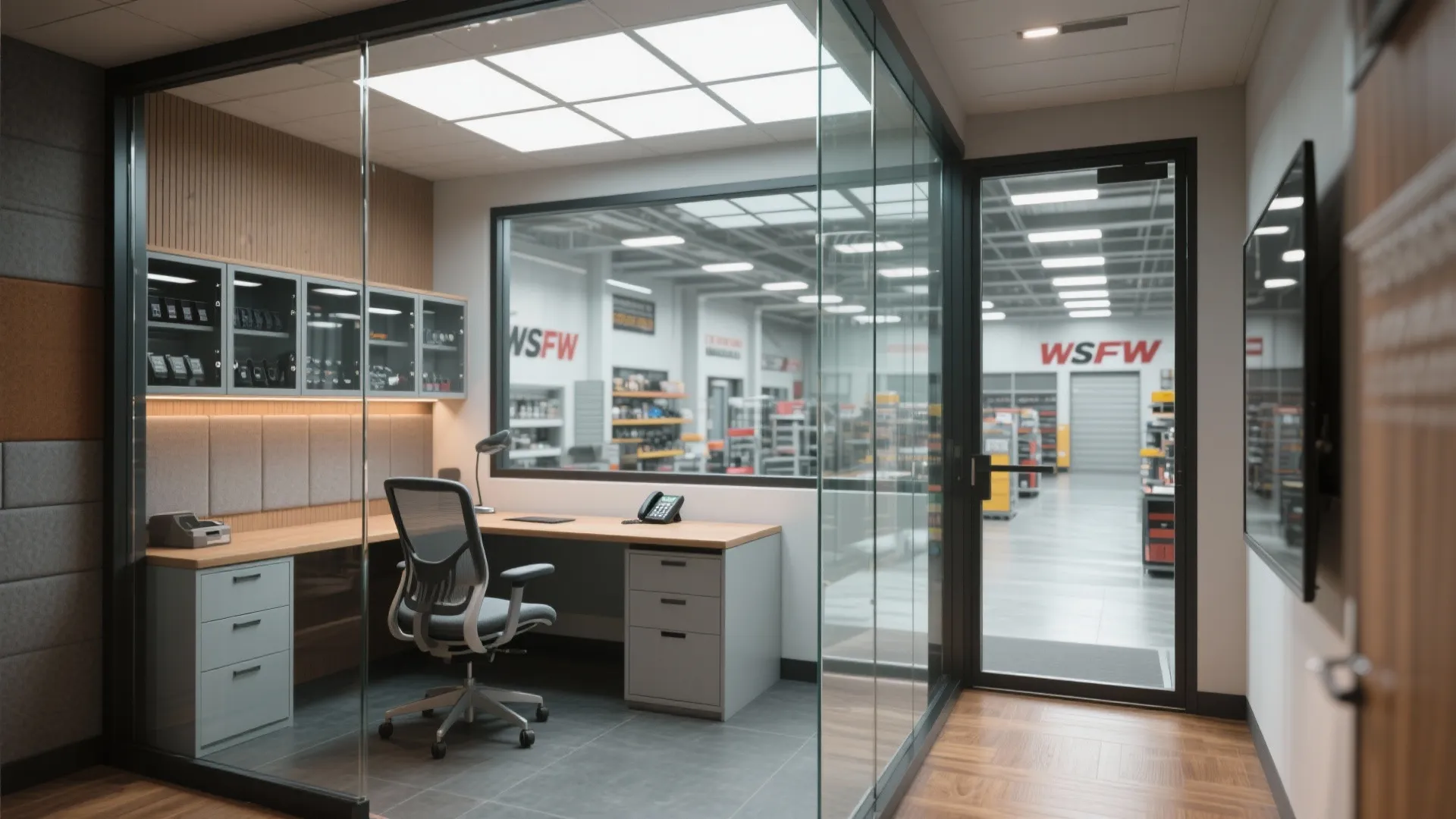 5. Compact Manager’s Office with Visibility