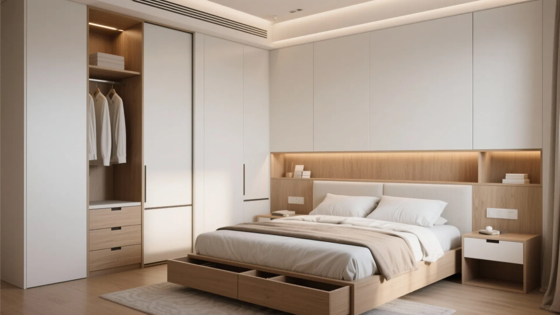 Compact master with built-in storage