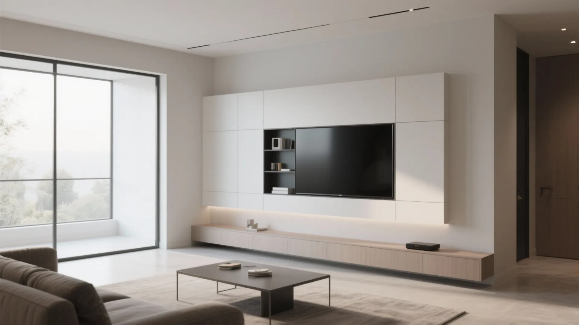 8. Compact Media Wall