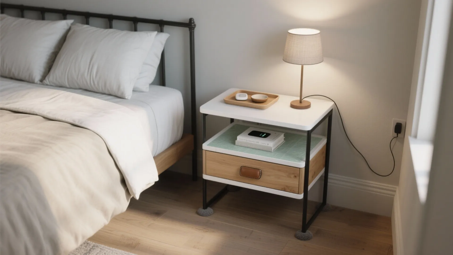 DIY Bedside Table Plans: Your Stylish, Small-Space Solution: 1 Minute to Create Trendy, Space-Saving Bedside Tables—No Experience Needed