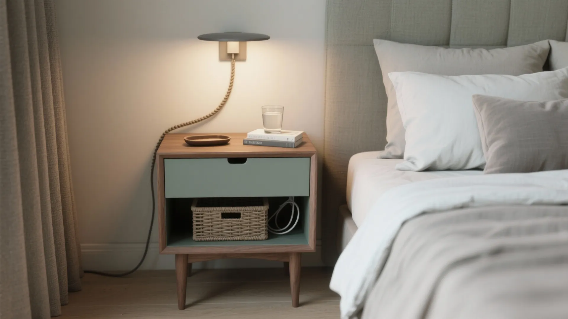 Small Bedside Table with Storage: Smart Space Solutions: 1 Minute to a Clutter-Free Nightstand: Fast-Track Guide to Small Bedside Table Storage