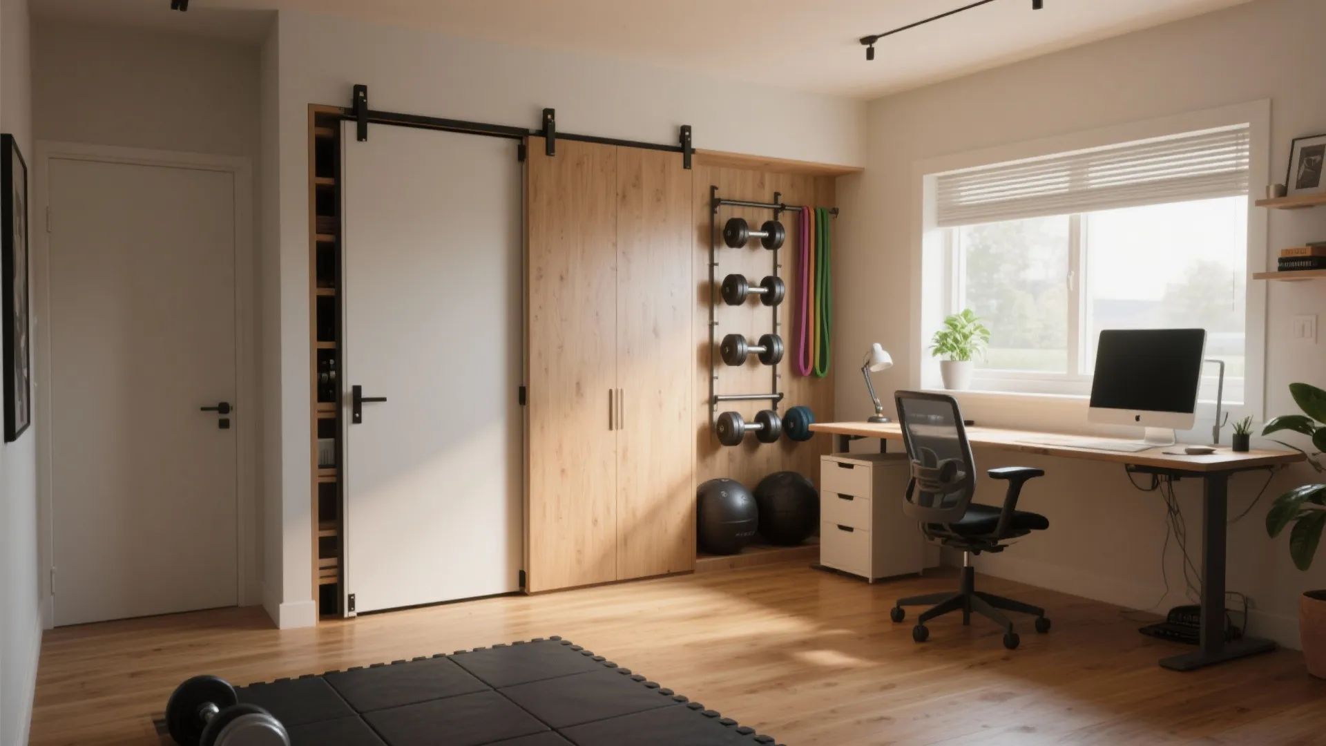 Small Office and Gym Room Ideas: 5 Clever Tips: How to fit work and workouts into one small room without sacrificing function or style