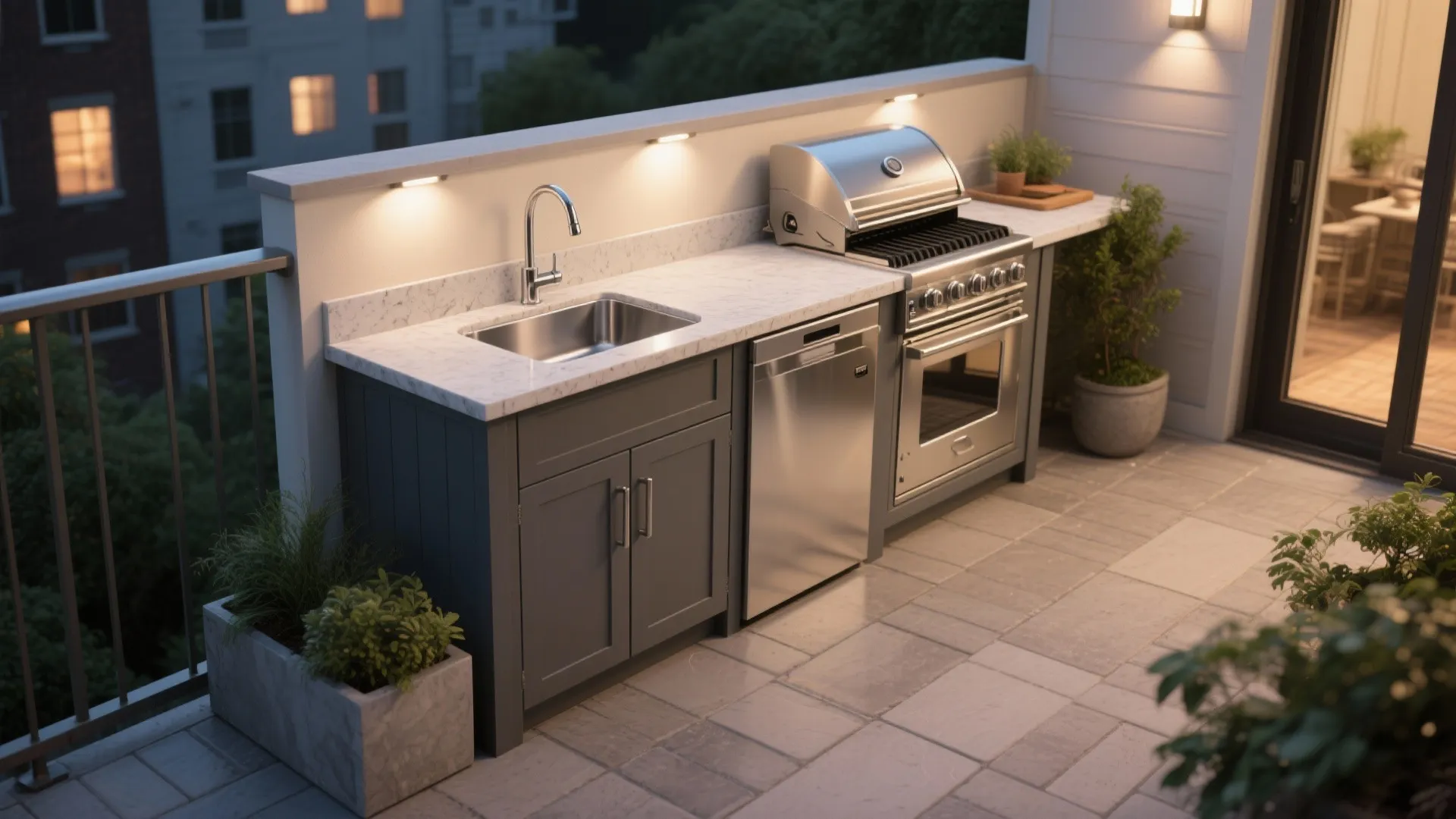 Small Outdoor Kitchen with Sink: Smart Space, Big Flavor
