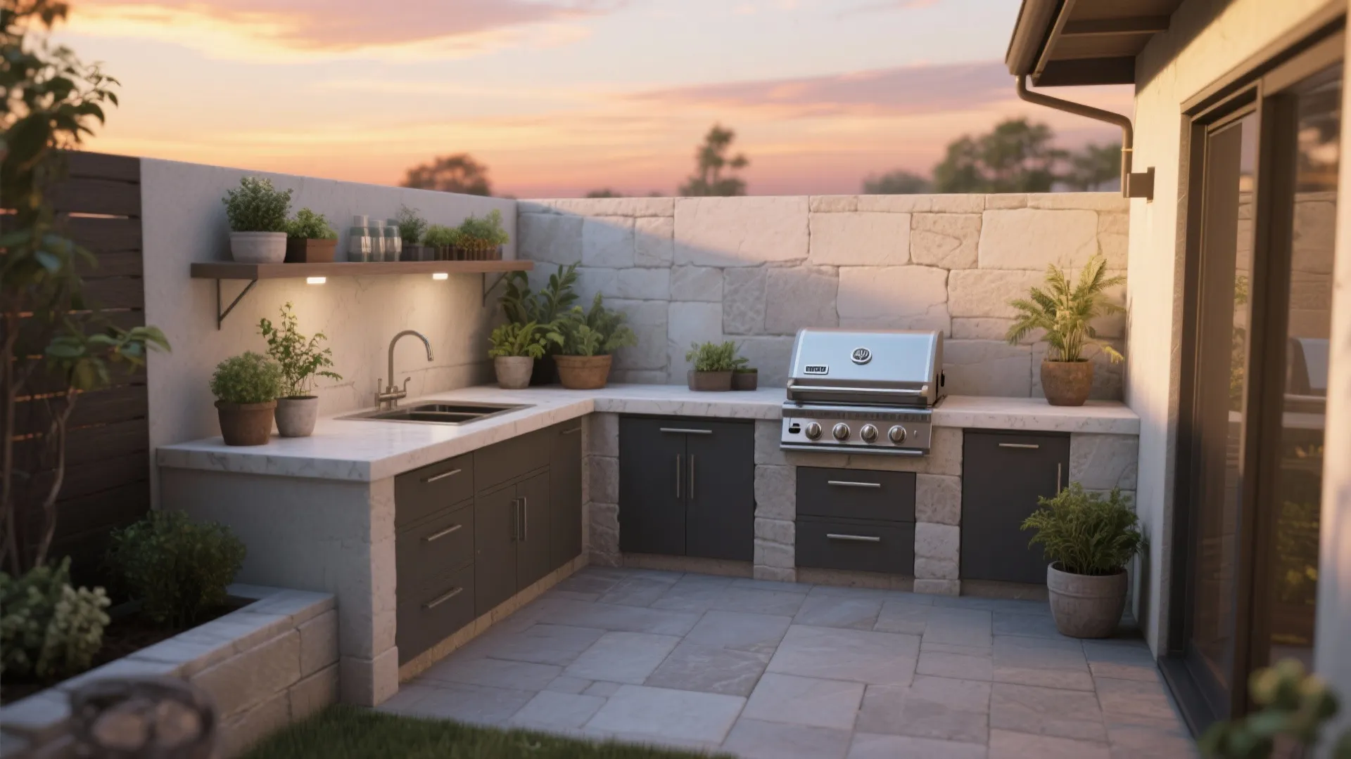 5. Compact Outdoor Kitchen