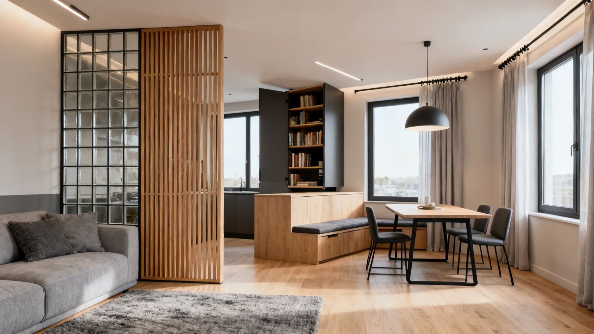 5 Modern Partition Ideas for Living & Dining Rooms