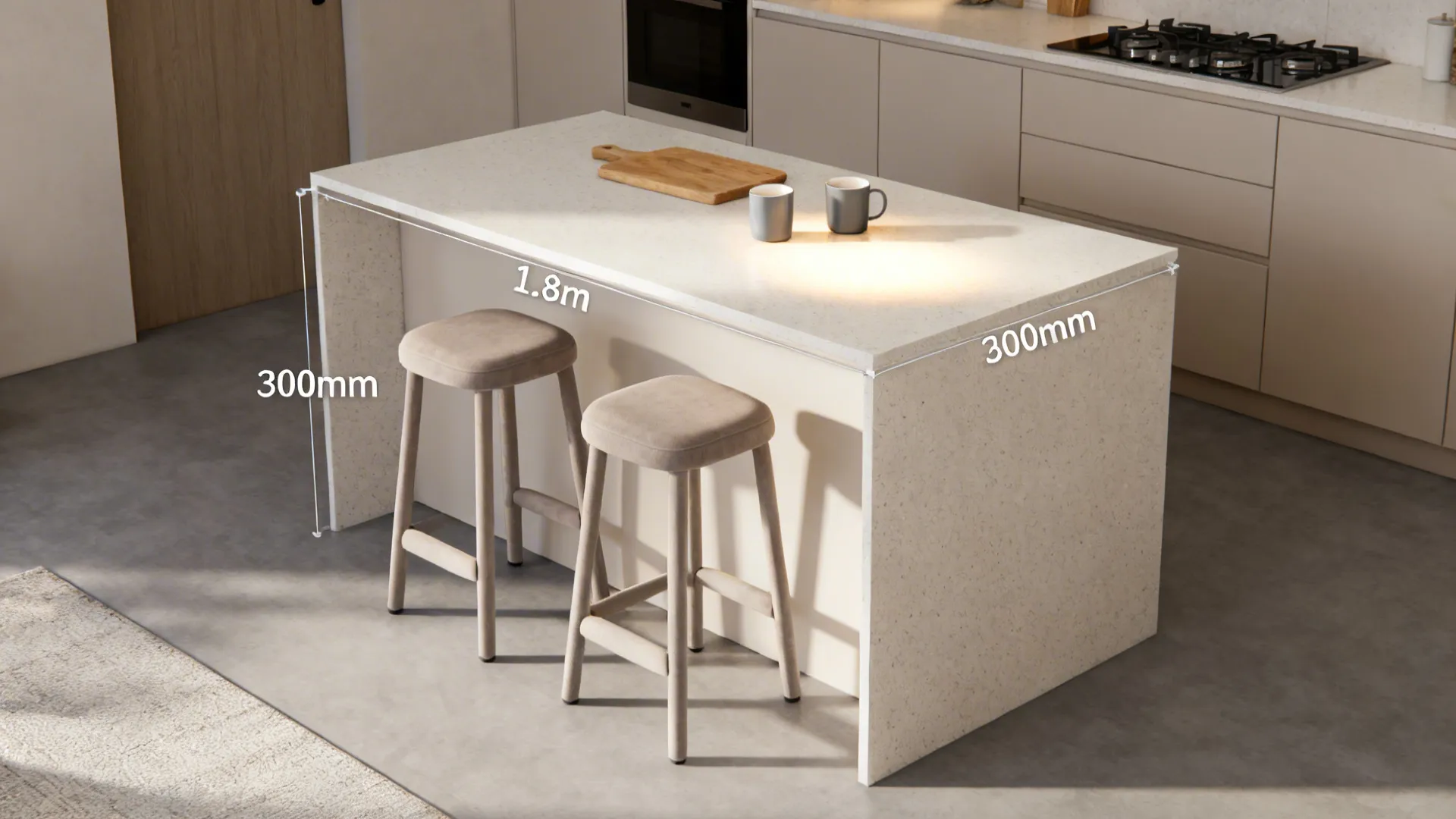 Compact Peninsula that Doubles as Dining