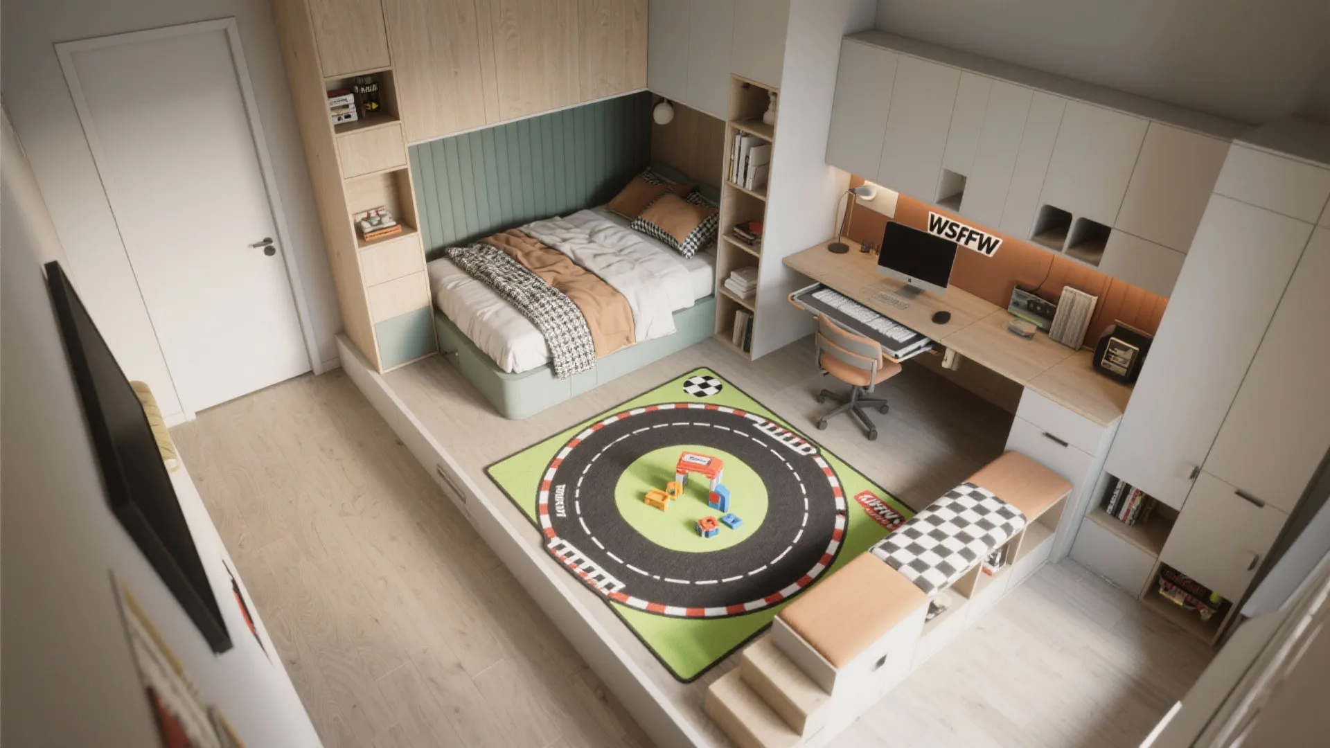 5. Compact Play Zones and Convertible Furniture