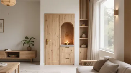 Pooja Room Designs with Door: 5 Ideas