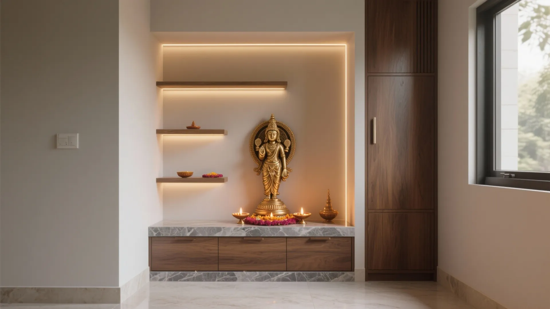 Small Pooja Room Design: 5 Inspiring Ideas: Creative, compact pooja room ideas I’ve used to turn tiny nooks into meaningful prayer spaces