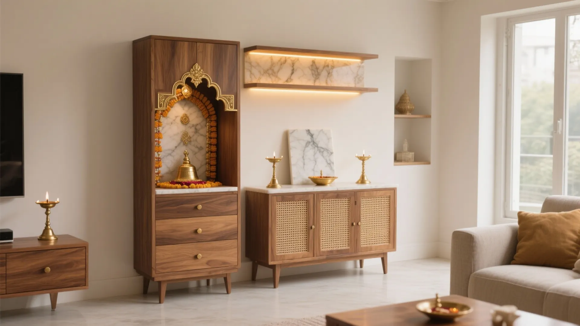 Pooja Room Furniture Design: 5 Space‑Smart Ideas: Small spaces, big serenity—my 5 practical pooja room furniture design inspirations with real pros/cons, tips, and SEO‑friendly guidance