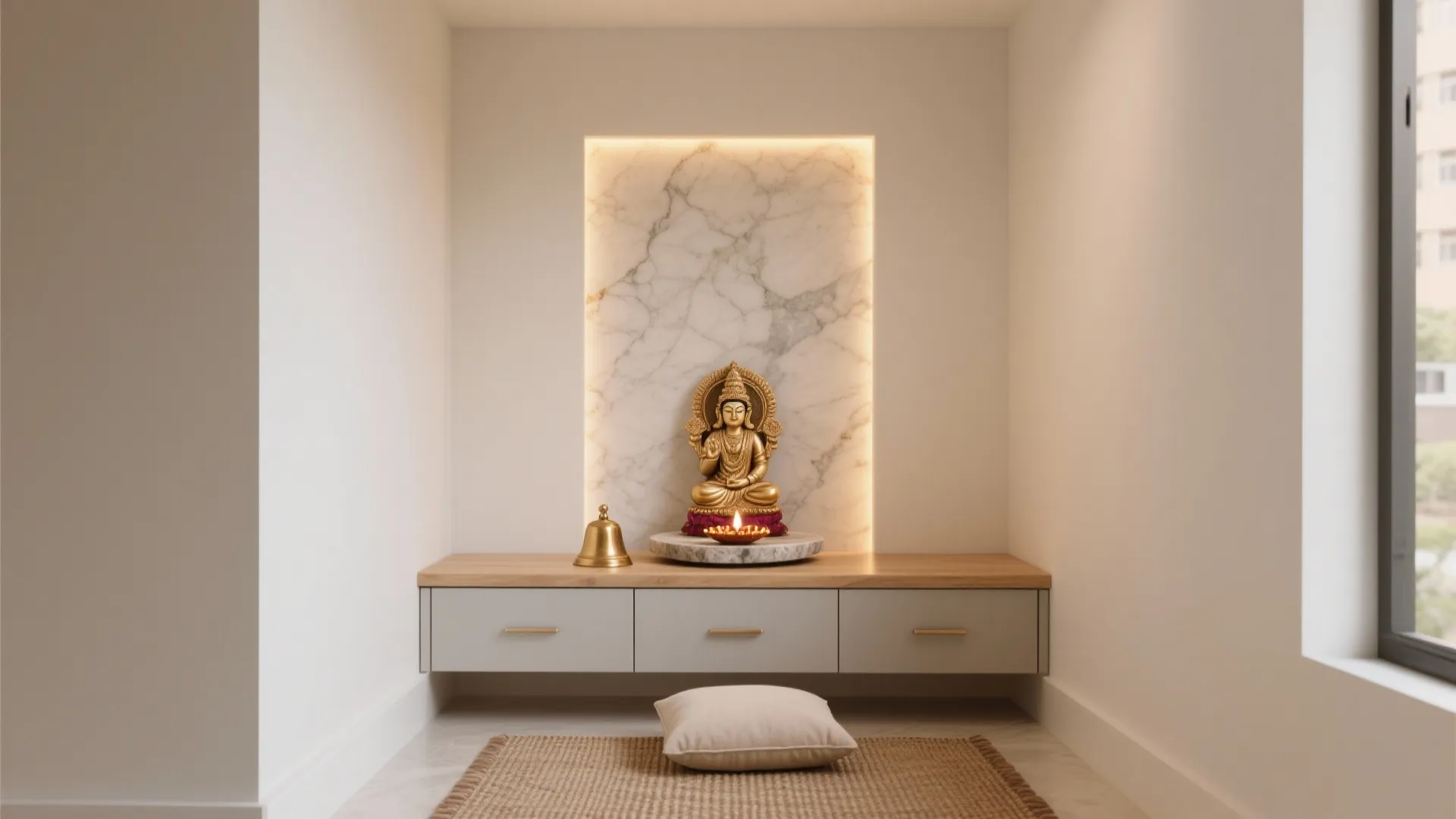 Pooja Room Home Design: 5 Inspiring Ideas: Small space, big spirit: my pro guide to designing a serene, efficient pooja room at home