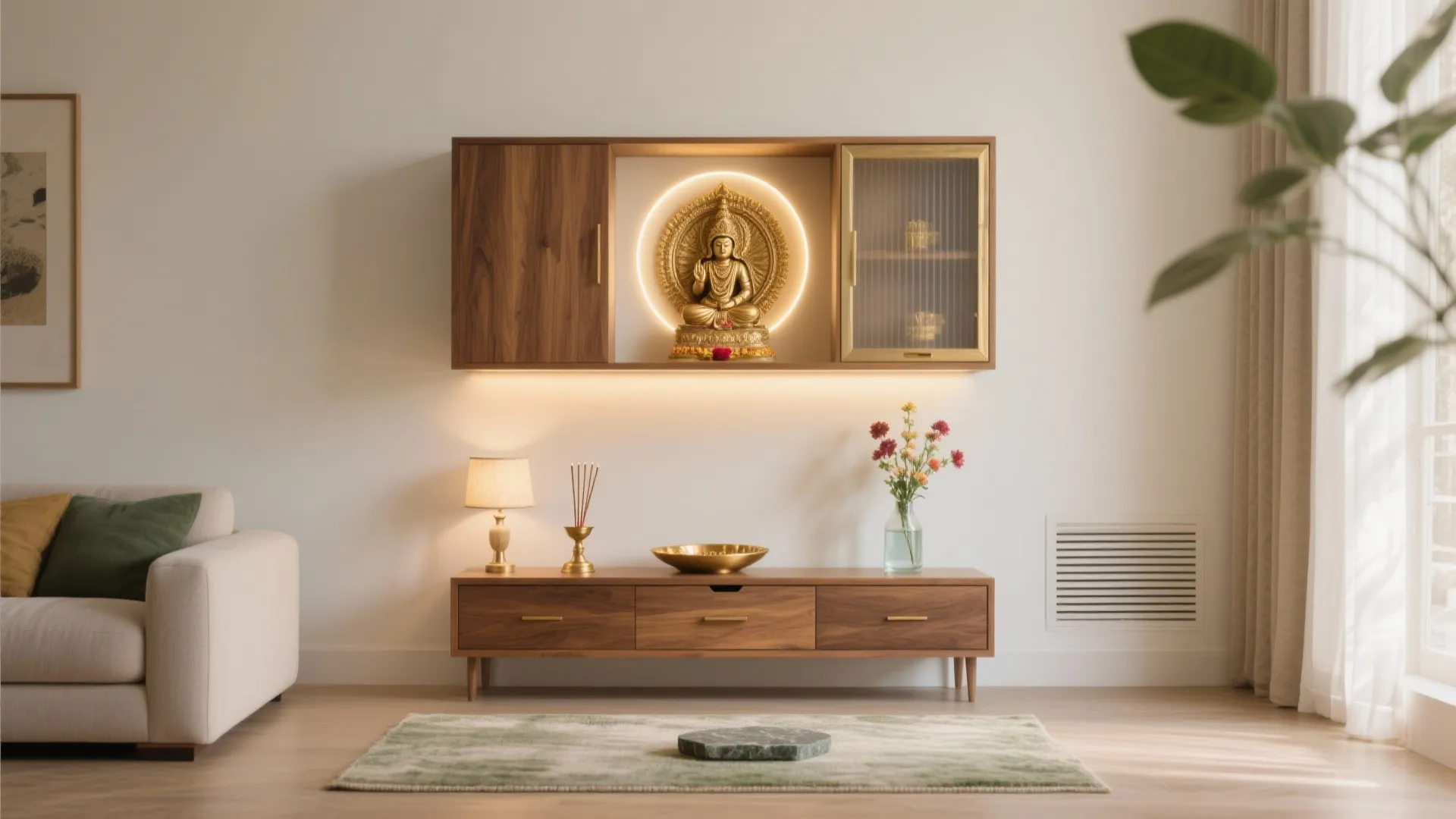 Readymade Pooja Room Design Ideas for Small Spaces: Fast-Track Guide to Transform Your Prayer Corner in 1 Minute