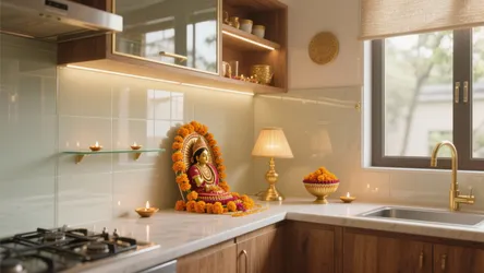 5 Small Kitchen Design Ideas for Lakshmi Pooja Decoration