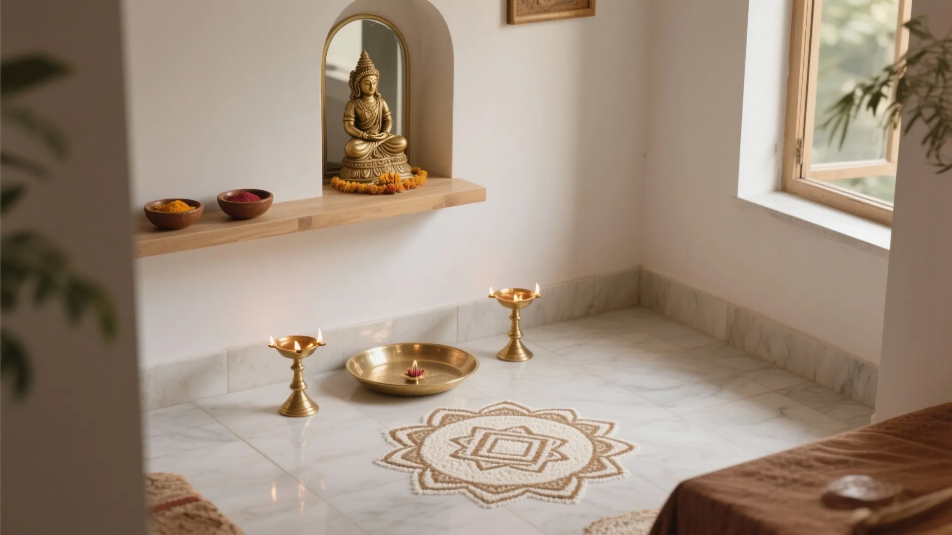 5 Pooja Room Kolam Designs: Small Space, Big Impact: My go-to kolam ideas that brighten compact pooja rooms with tradition and smart design