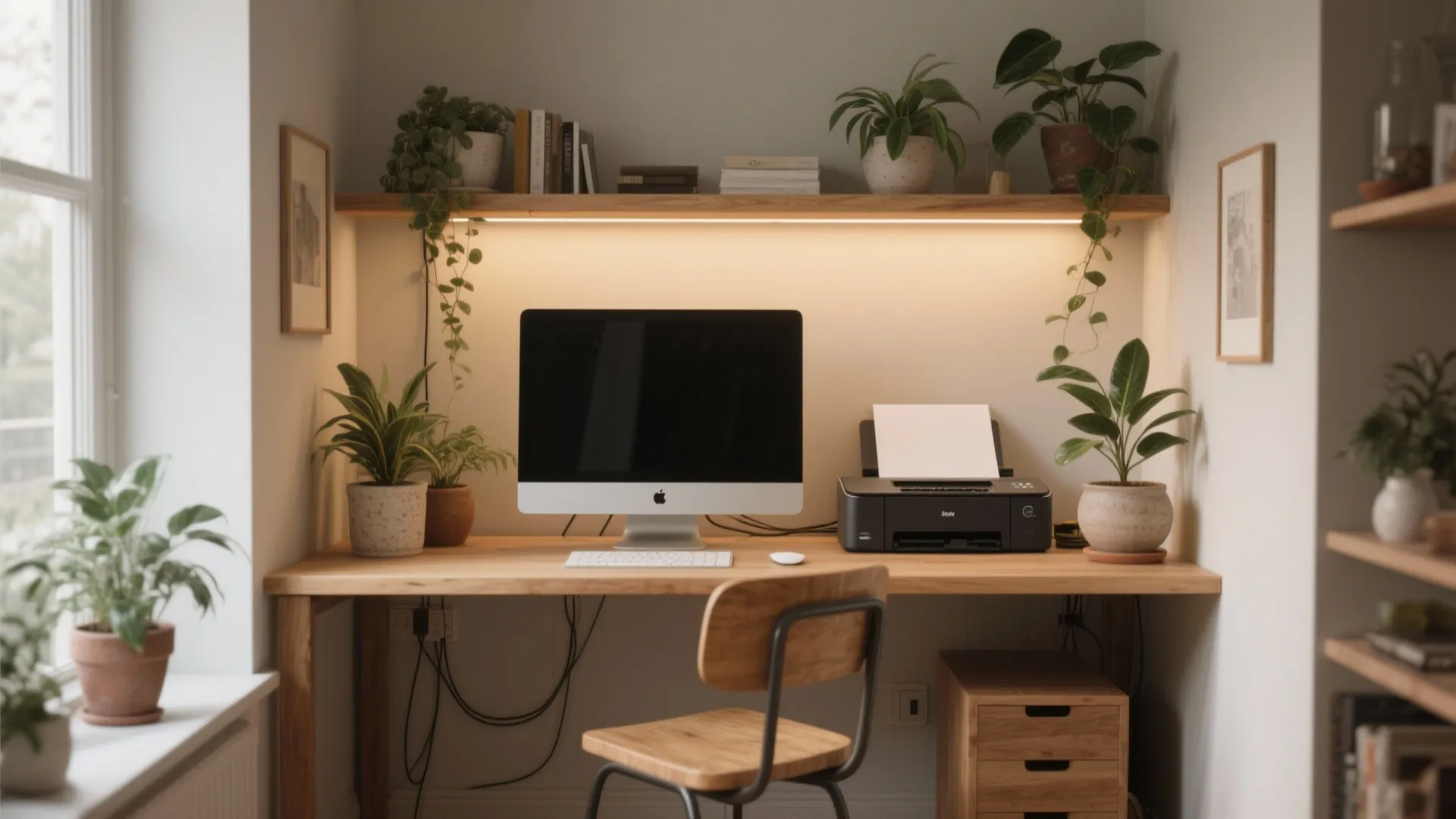 Computer and Printer Desk: 5 Small-Space Ideas: Smart, compact computer and printer desk solutions I’ve used in tiny rooms