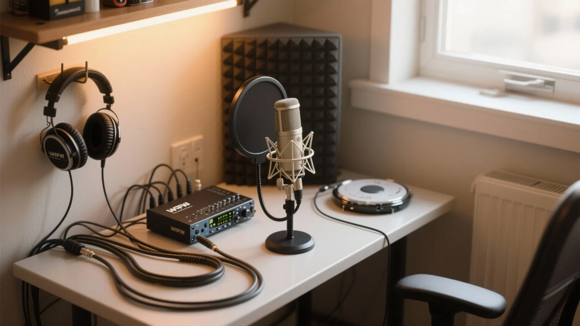 5. Compact recording: mic stands, isolation shields, and clever routing