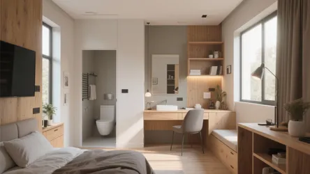 5 Single Room with Attached Bathroom Design Ideas