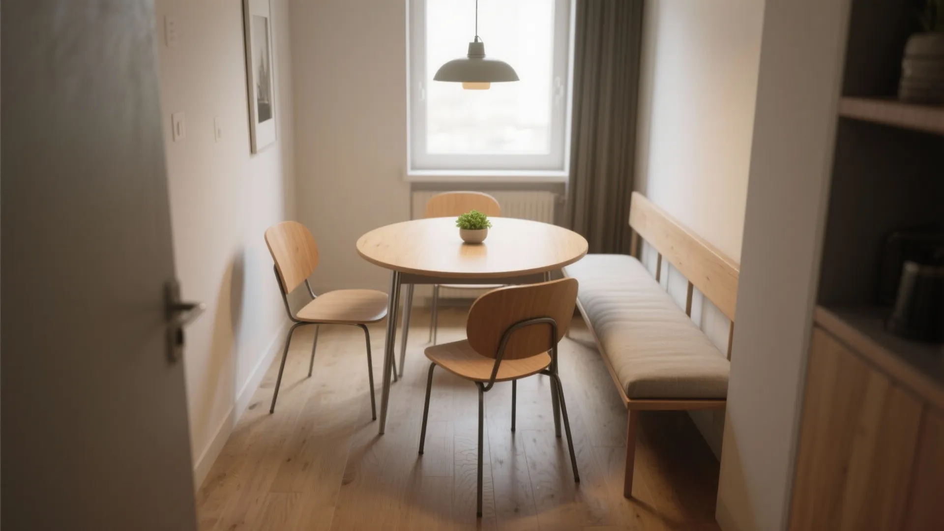 Compact round table for better flow