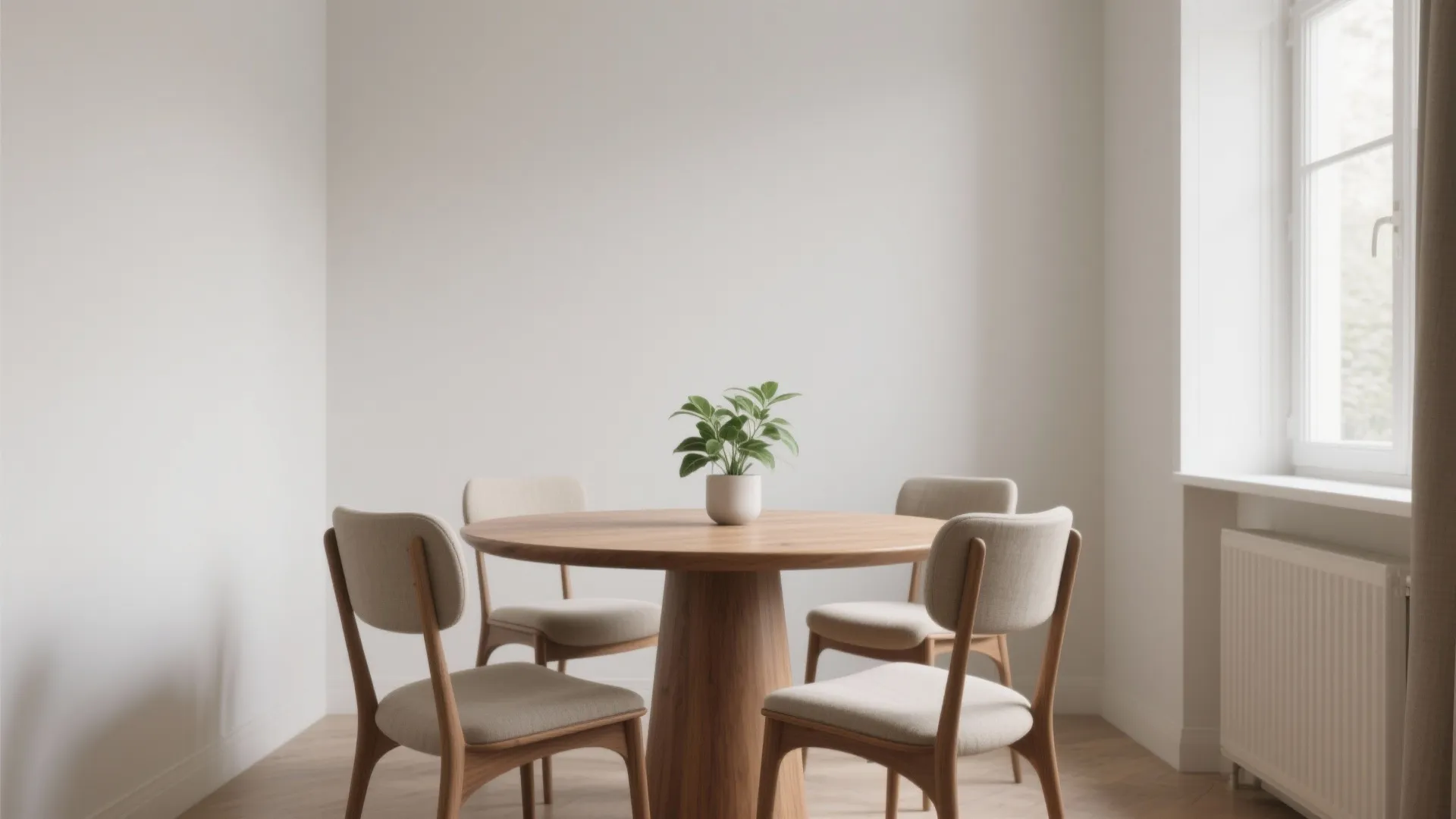 1) Compact round table (36"–48" / 90–120cm)