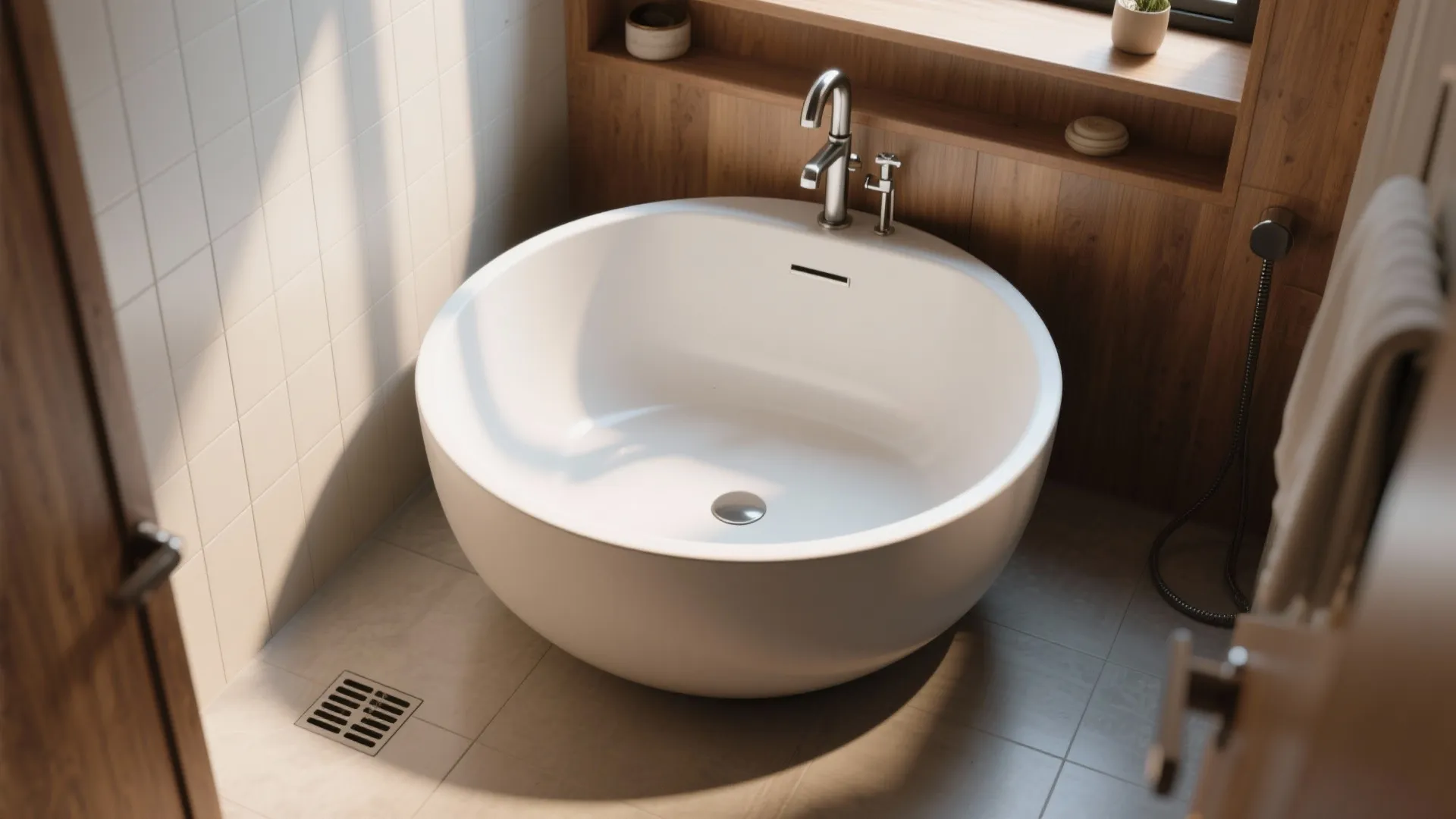 5. Freestanding Compact and Round Tubs