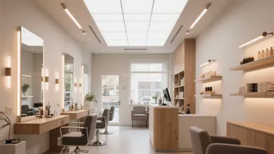 Modern Salon Interior Design with Natural Light