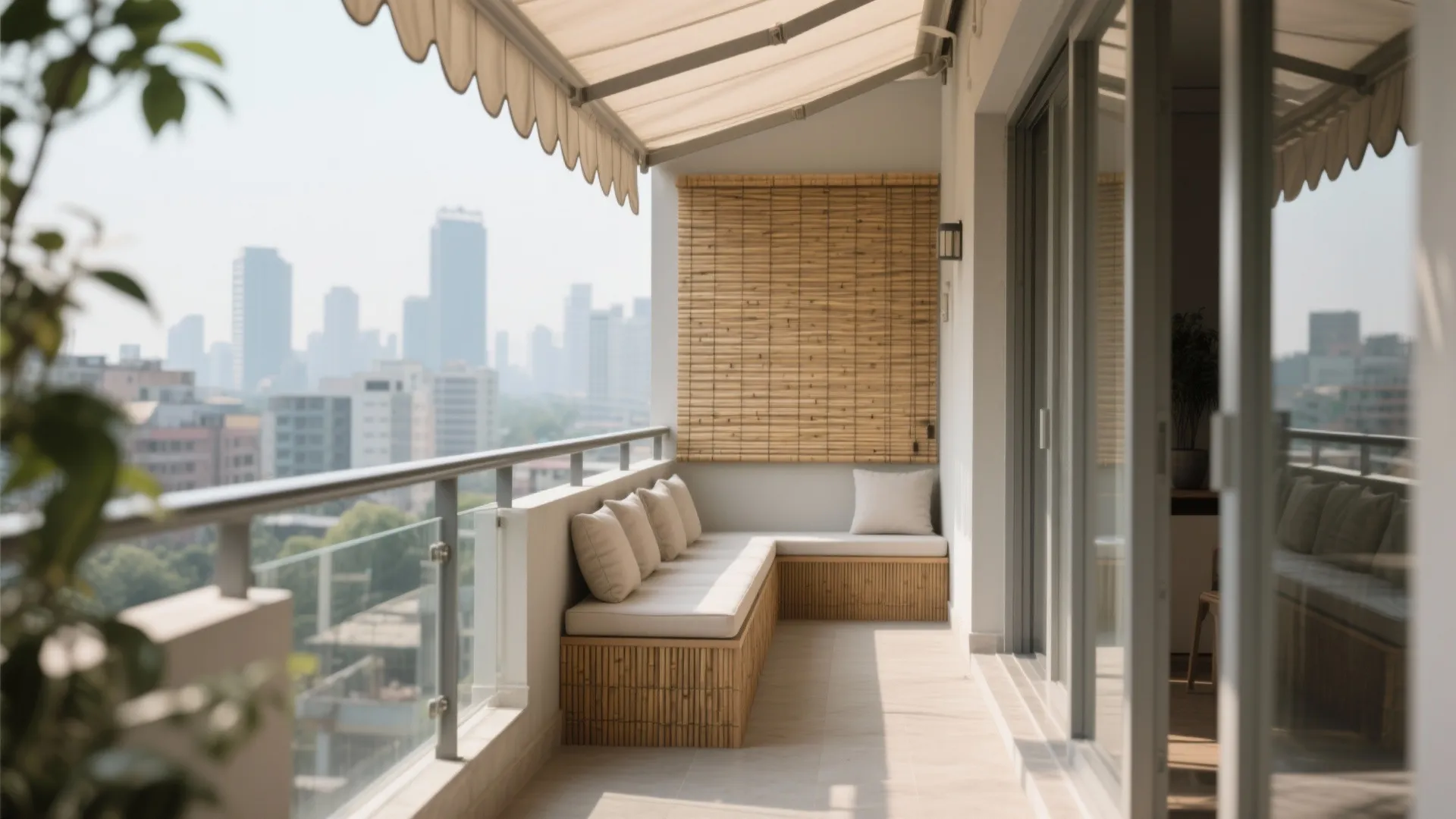 Compact seating + shade: breezy comfort without clutter