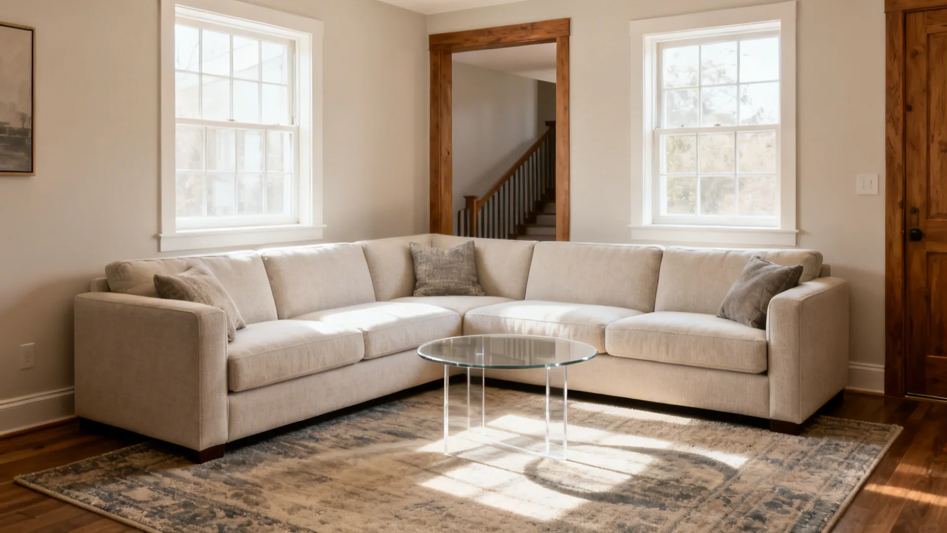 Idea 4: Conversational Seating with Compact Corner Sectional