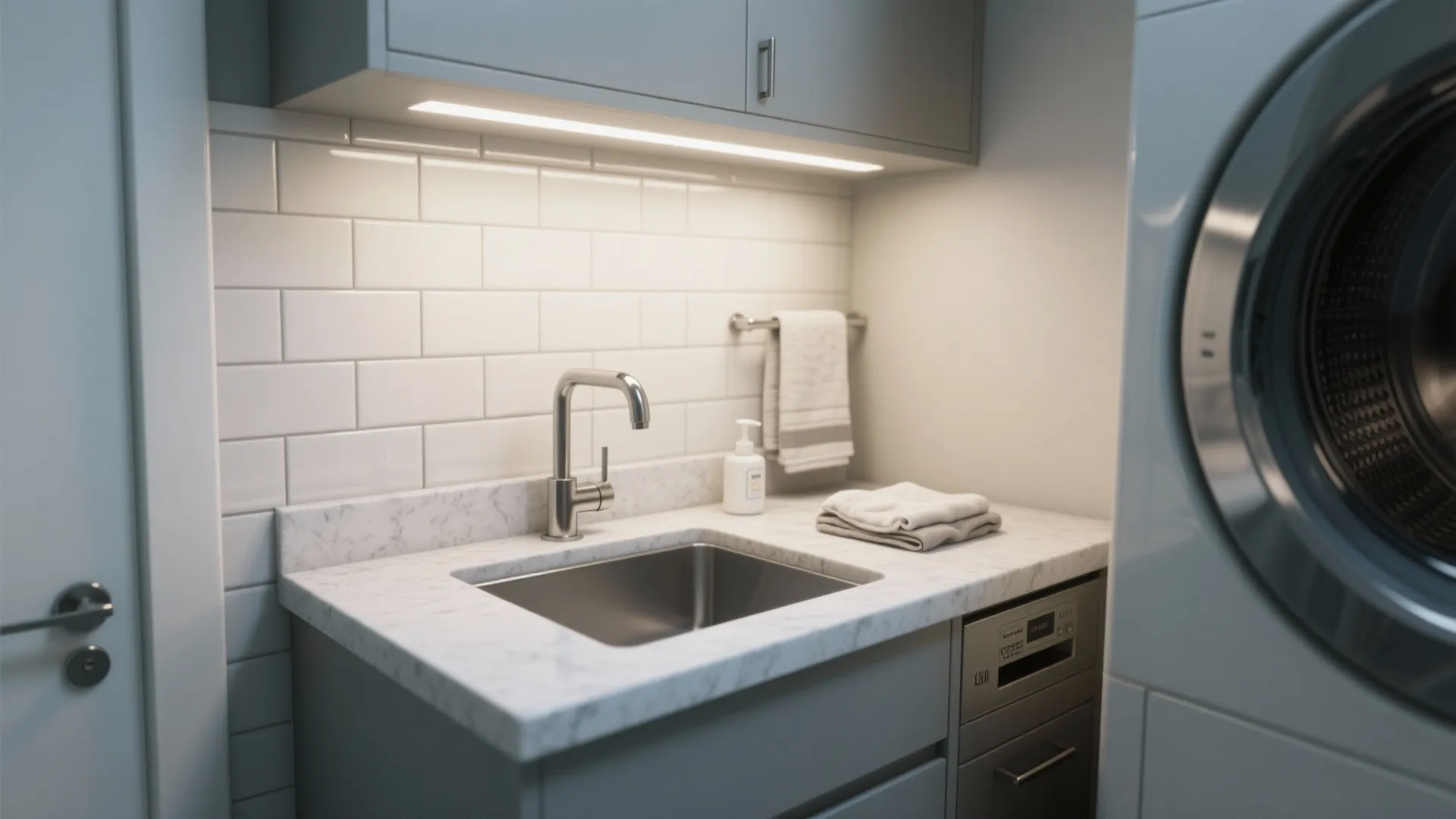 3. A Compact Sink Zone That Doubles as a Work Surface