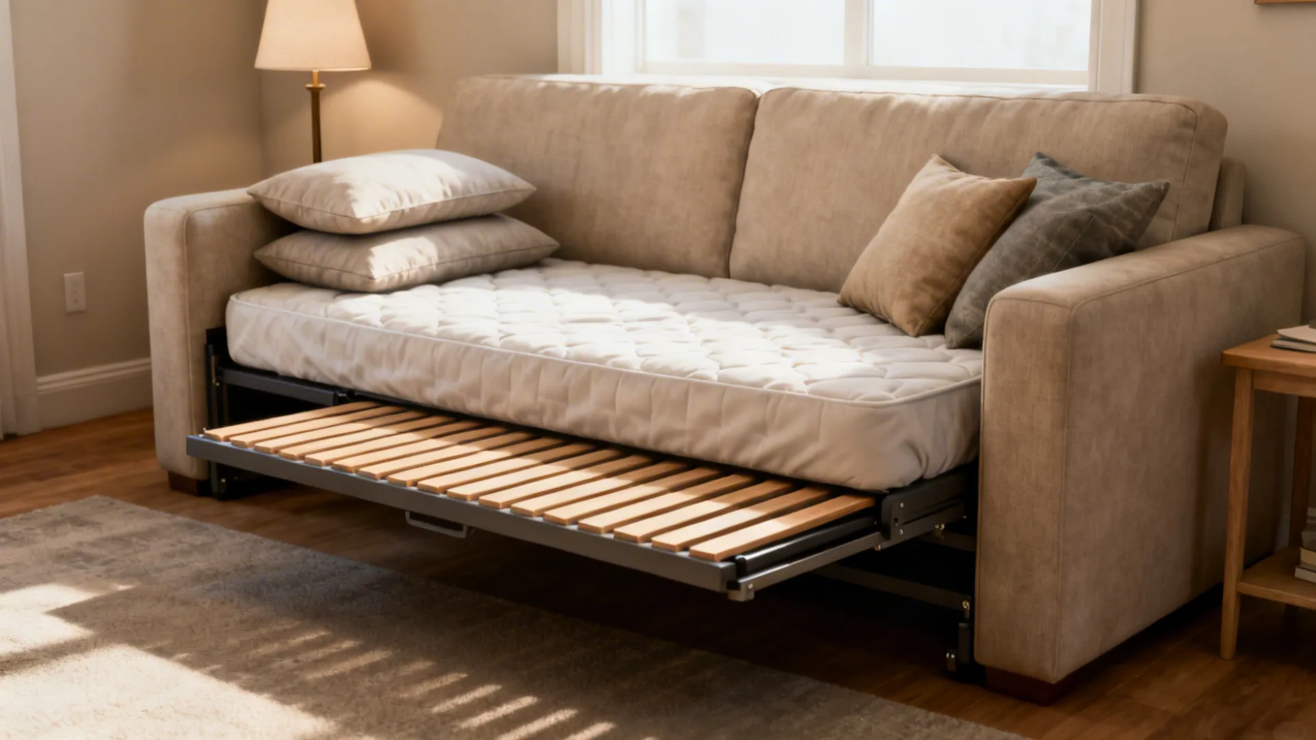 3. Compact sleeper sofa for dual-purpose rooms