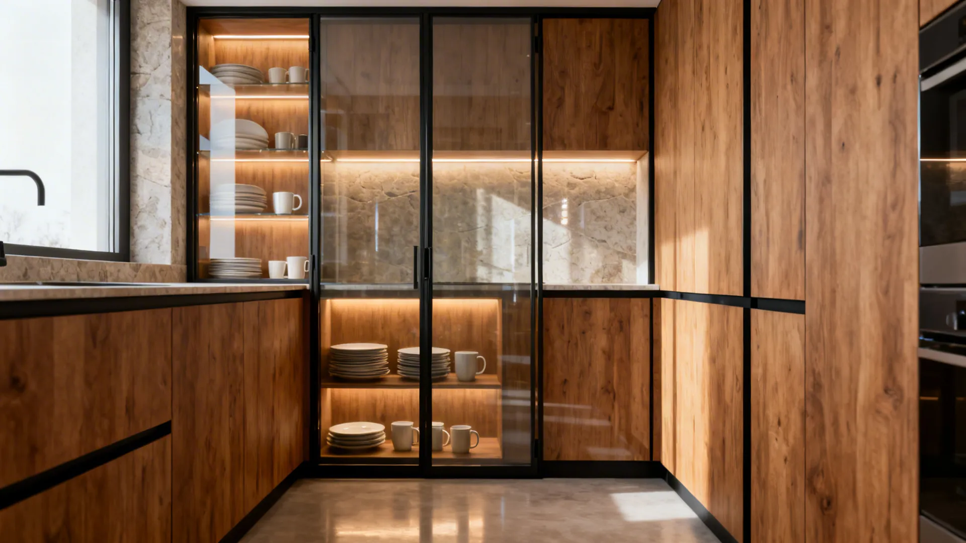 5 Crockery Unit Glass Designs with Slider for Kitchen: My tried-and-true ideas to make small kitchens shine with smart sliding glass crockery units