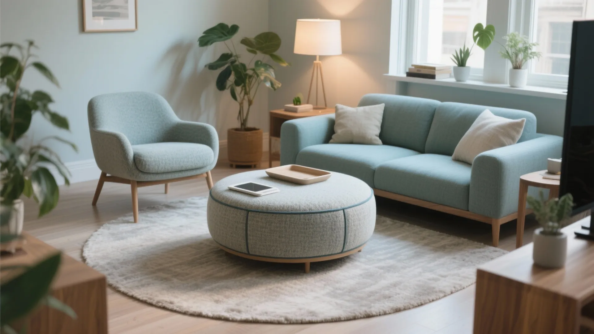 Small Round Ottoman Coffee Table: Clever Space-Saving Solution