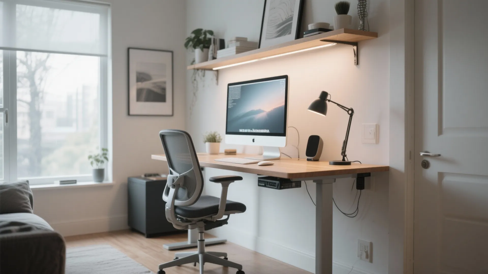 9. Compact Standing Desk Setup