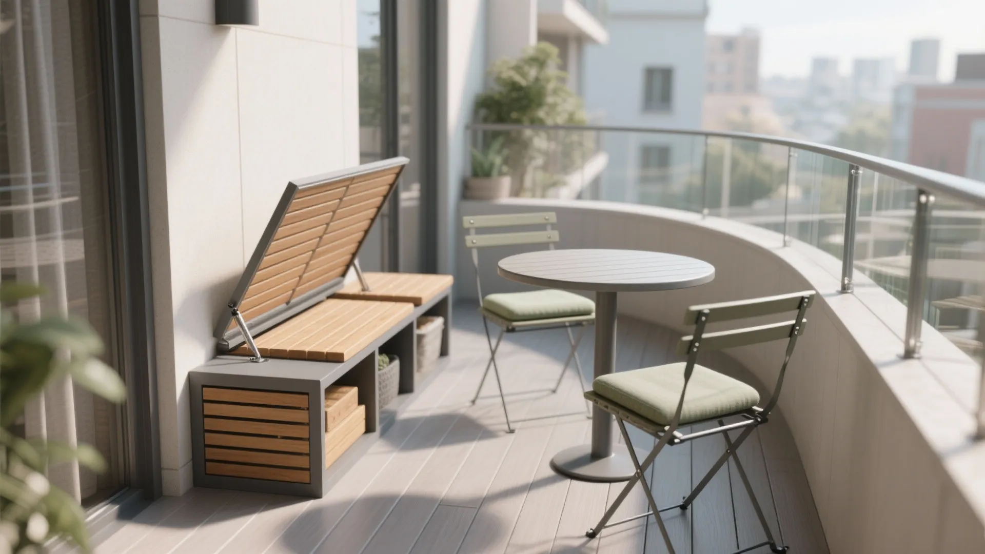 Compact furniture with hidden storage