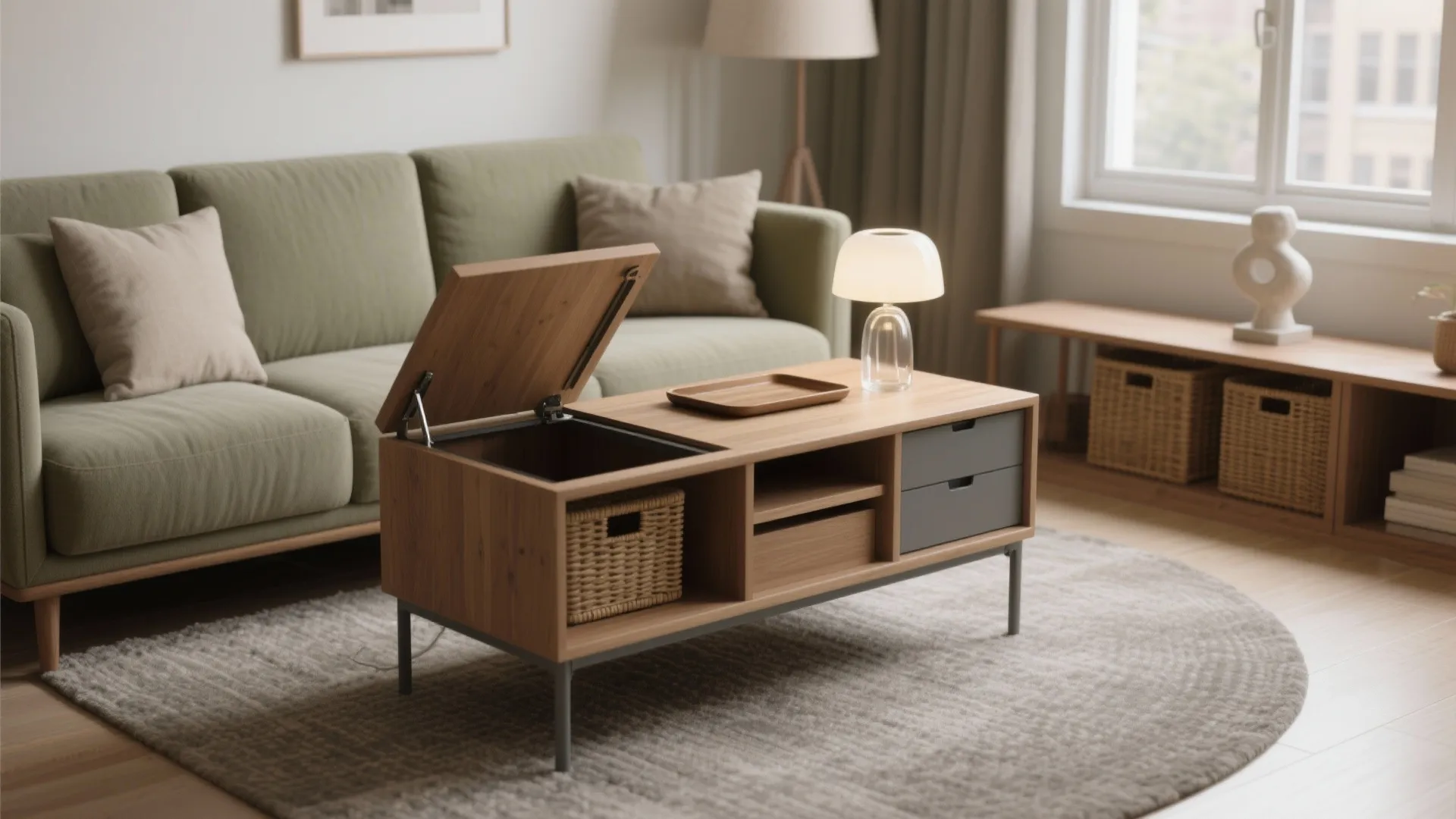 Living Room Table with Storage: Stylish Solutions for Small Spaces: 1 Minute to Discover Smart Storage Tables for Your Living Room