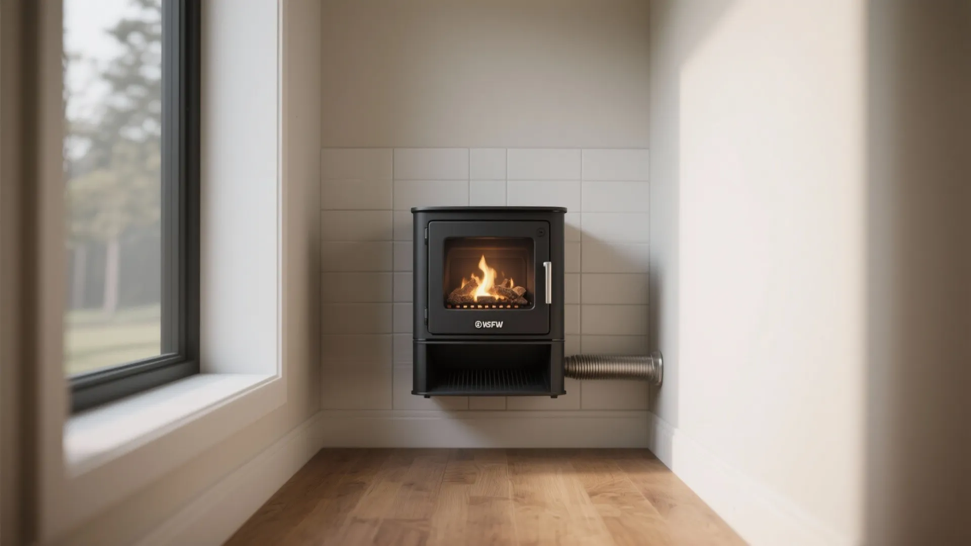 1. Pick a compact, wall-friendly pellet stove