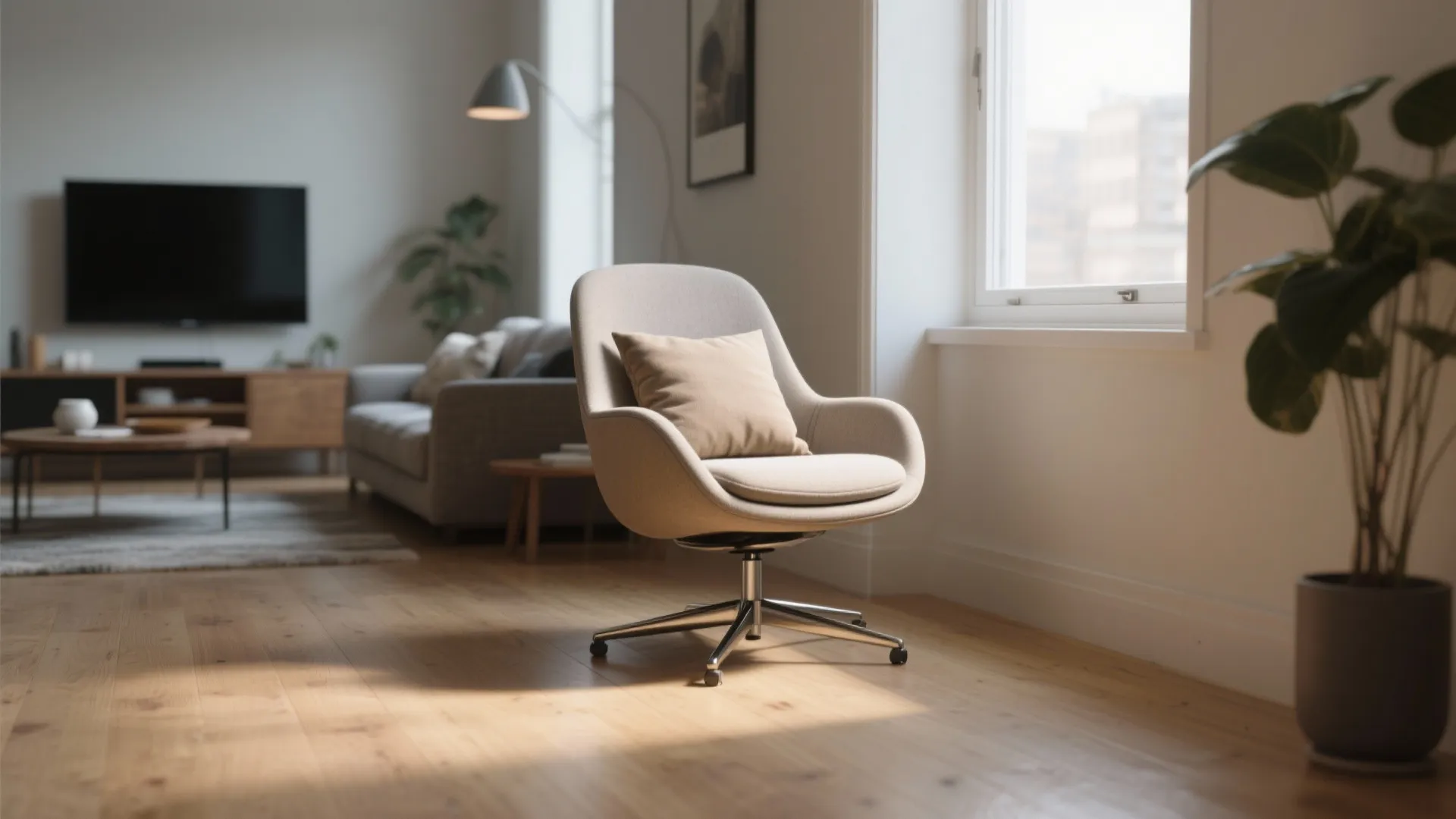 3. Compact swivel or task chair