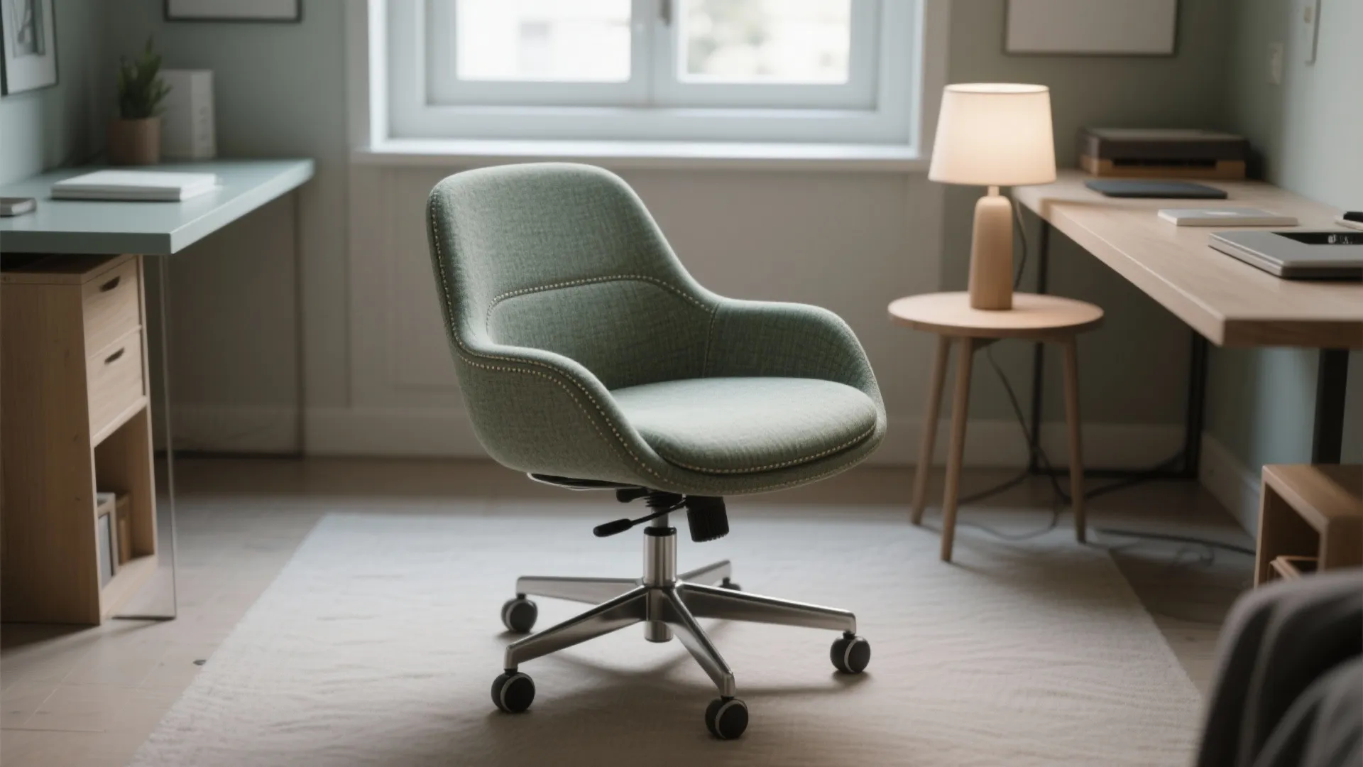 3. Compact swivel chair for flexible sightlines